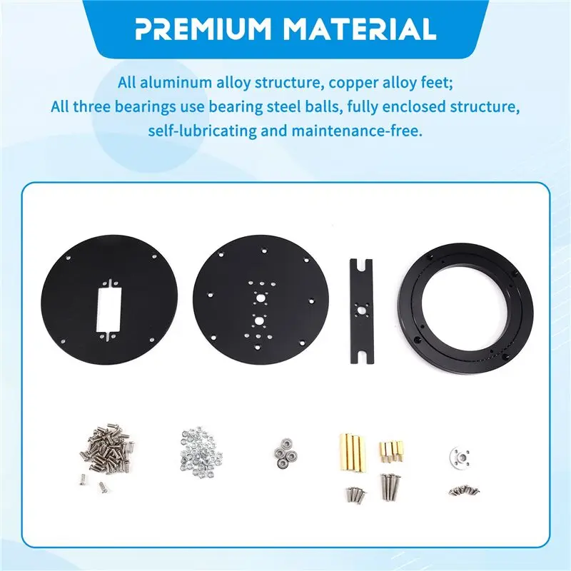 FBIL-Ground Station Drone Track Antenna 2 Dof Rotatable Gimbal Frame For Robot Base Platform(NO Servo) For DIY Kit