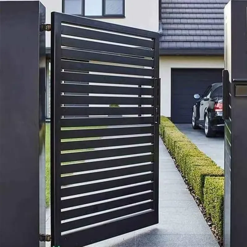 New Style Aluminum Sliding Gate Factory Design Courtyard Entrance Aluminum House Main Automatic Gate Price