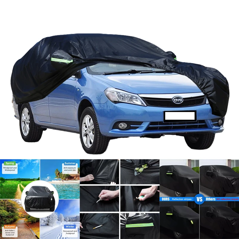 

For BYD F3 All-Weather Car Covers 6-in-1 Waterproof Dustproof UV Proof Snowproof Scratch Resistant Protection