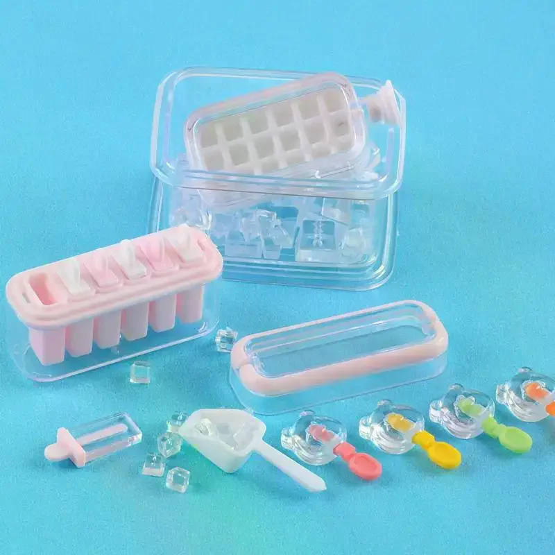 1 Set Mini Simulate The Making Of A Bear Popsicle Mold 1/6 Dollhouse Miniature Refrigerator Food Play Decor Doll Accessories Toy