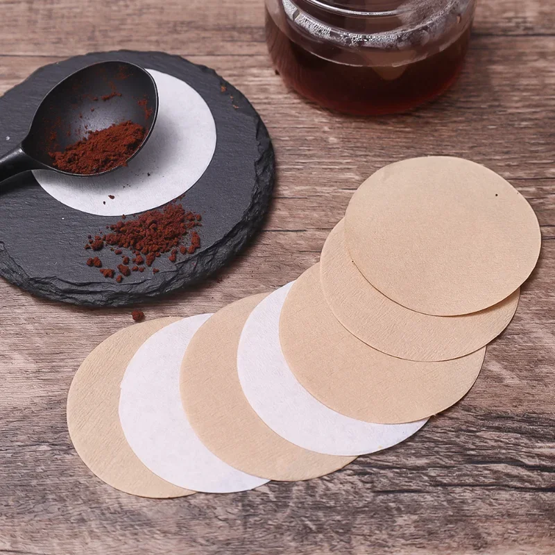 100pcs Coffee Filter Paper for Espresso Coffee Maker Disposable Round Filter Hand-poured Moka Coffee Pot Filter Tools No.3 /No.6