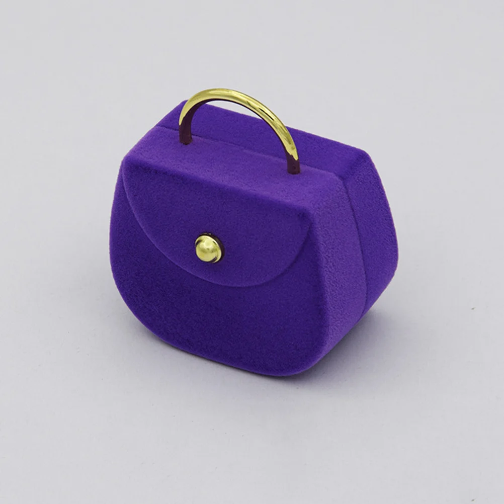 3Pcs Jewelry Storage Case Handbag Shape Flocking Jewelry Organizer for Women Necklace Bracelet Ring Display Box
