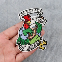Quotes Embroidery Patch Funny Chicken Iron On Patches For Clothing Thermoadhesive Patches On Clothes DIY Sew Badges