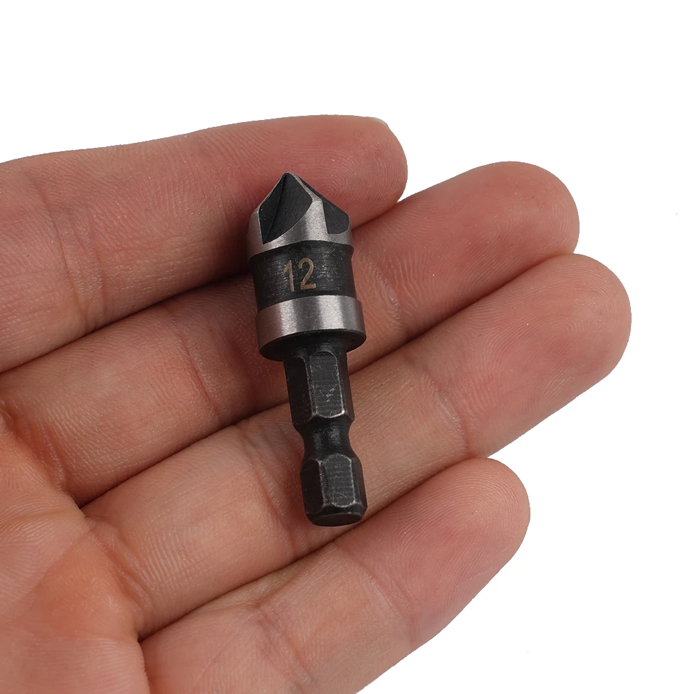 Countersink Drill Bit 12/16/19mm 90 Degree Carbon Steel Chamfer Chamferer Drilling Hexagon Power Tools Attachment