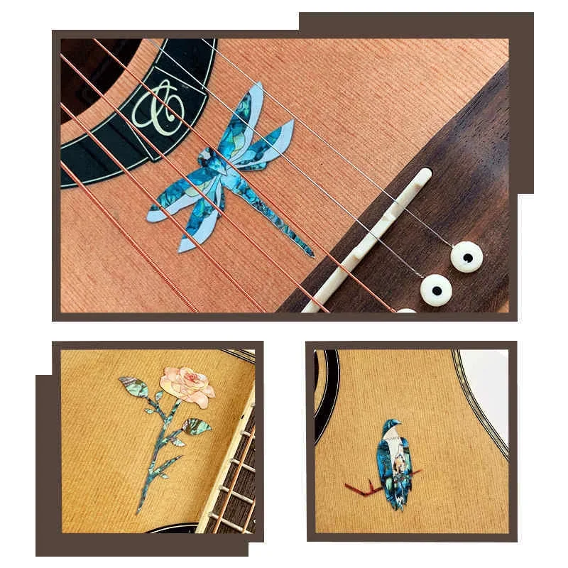 Electric Guitar Body Decals Sticker Cute Cartoon Funny PVC Guitar Head Stickers Ukulele Bass Guitar Accessories Inlay Sticker