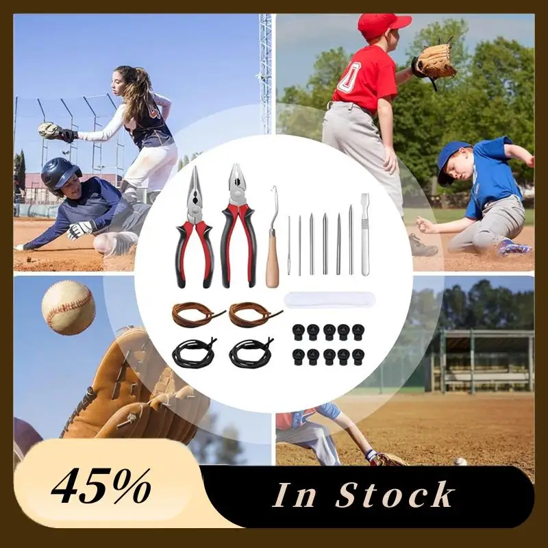 

A78K New Glove Relacing Kit For Baseball Softball,Accessories Mitts Glove Care Repairing Kit Cutter Glove Locks Lacing Tools