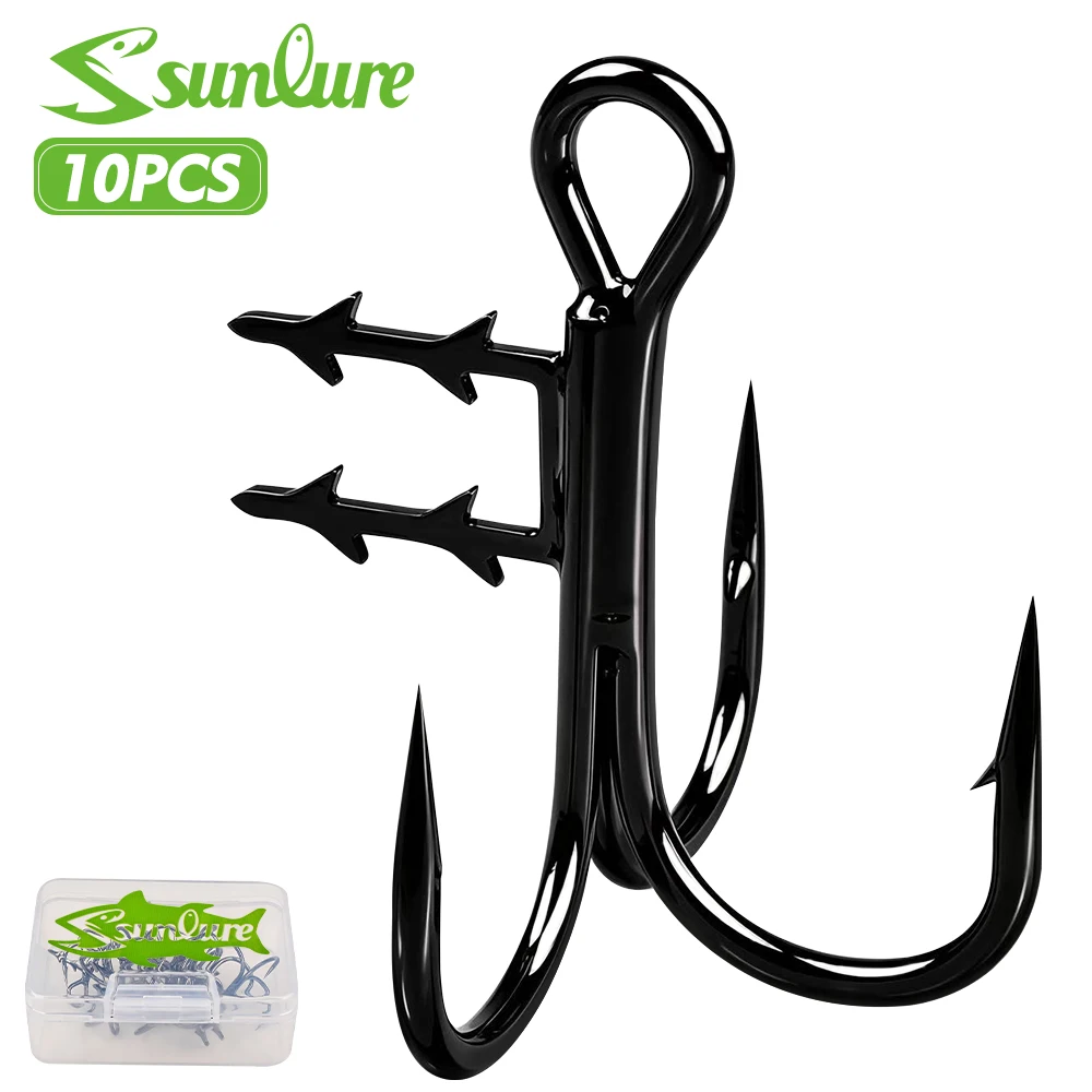 Sunlure Assist Dreifachhaken mit Köderhalter und Spikes für weiche Angelköder, Swimbait, T-Trebles, Claw Stinger Rig Haken Zubehör