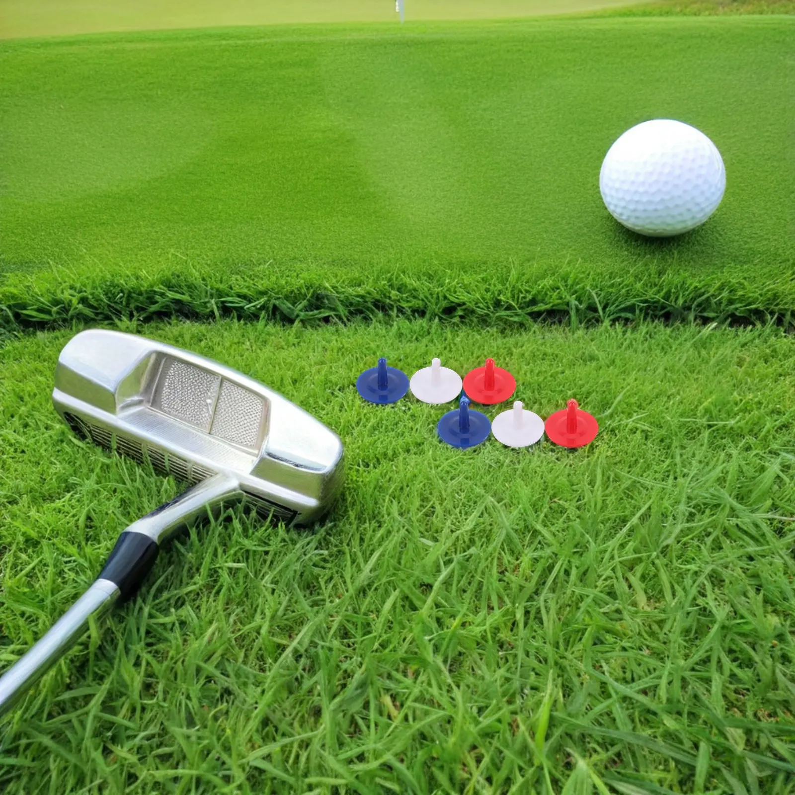 120Pcs Plastic Colored Golf Ball Markers Bulk Round Ball Positioning Markers Ideal for Golf Practice and Event Giveaways Outdoor