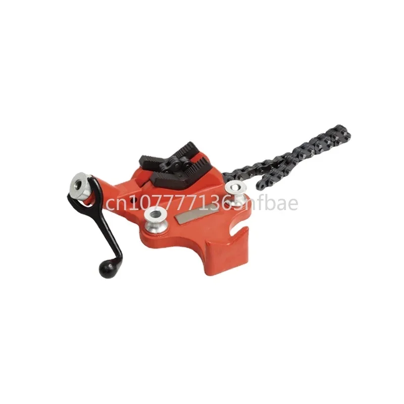 Manual vise clamp elbow with cast iron base and 6-inch screw crank workbench, TD1105S2.5/S4/S5/S6 desktop chain pipe table vise,