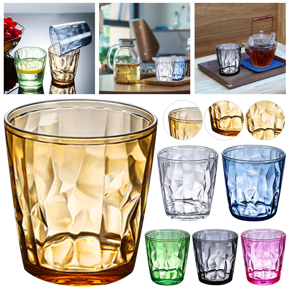 210ML Wine Champagne Glasses Reusable Tea Beer Juice Glasses Shatterproof Classic Drinking Glasses Kitchen Dining Bar Tools