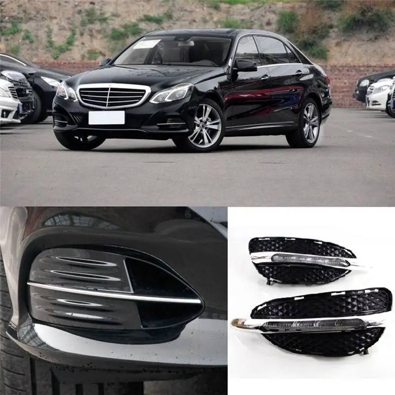 Leading-1 Pair High Quality Car Left And Right Daytime Running Lights For E-Class W212 E180 E200 E260 2014-2015