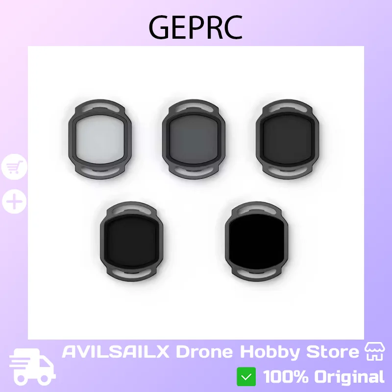 GEPRC O4 Air Unit Pro FPV Filters Kit - UV/ND8/ND16/ND32/ND64 | Anti-Glare Neutral Density Filters for FPV Drones