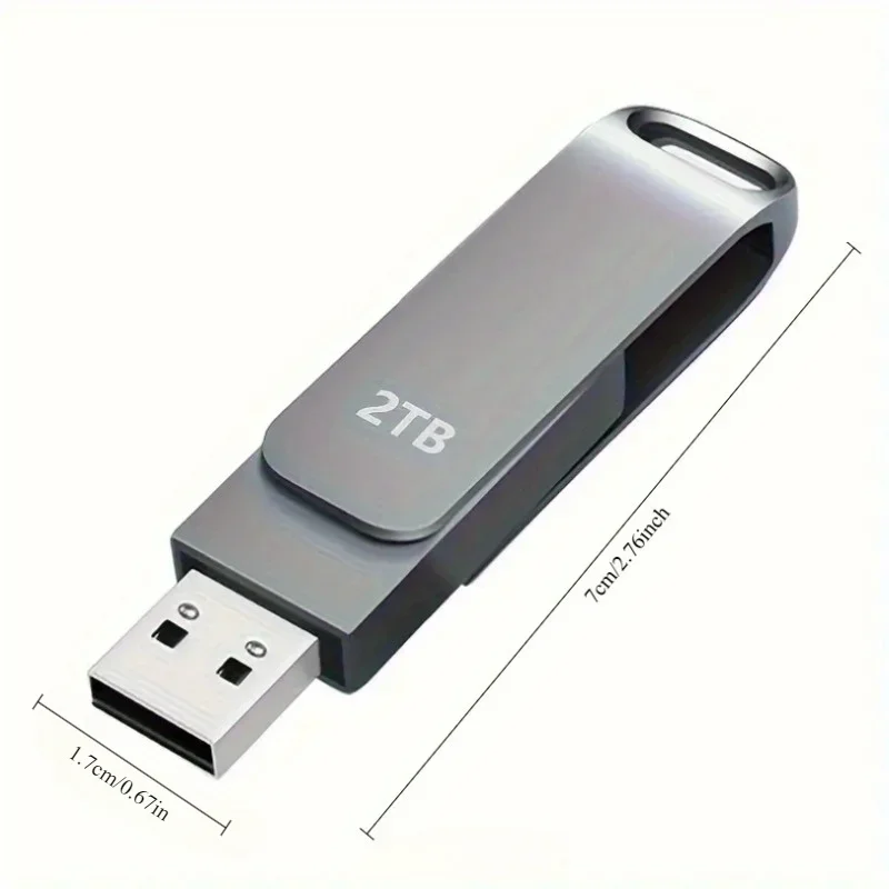 2/4TB USB flash drive Type-C dual interface phone computer dual-use keychain design, lightweight and portable