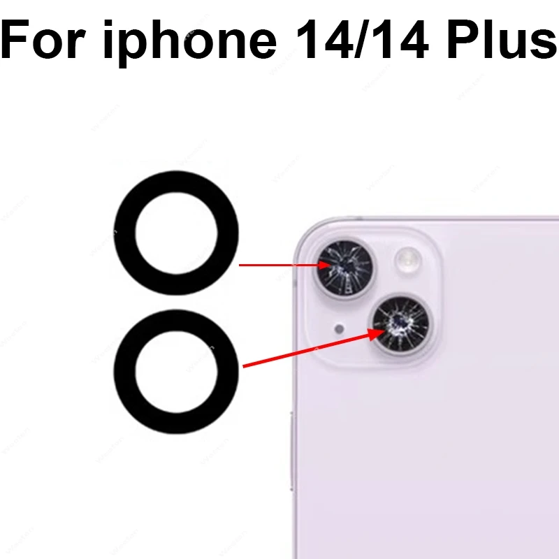 Rear Camera Lens Glass For iphone 11 12 13 14 15 Pro Max 12 13 Mini 14 15 Plus Back Camera Glass Lens with Adhesive Sticker Part