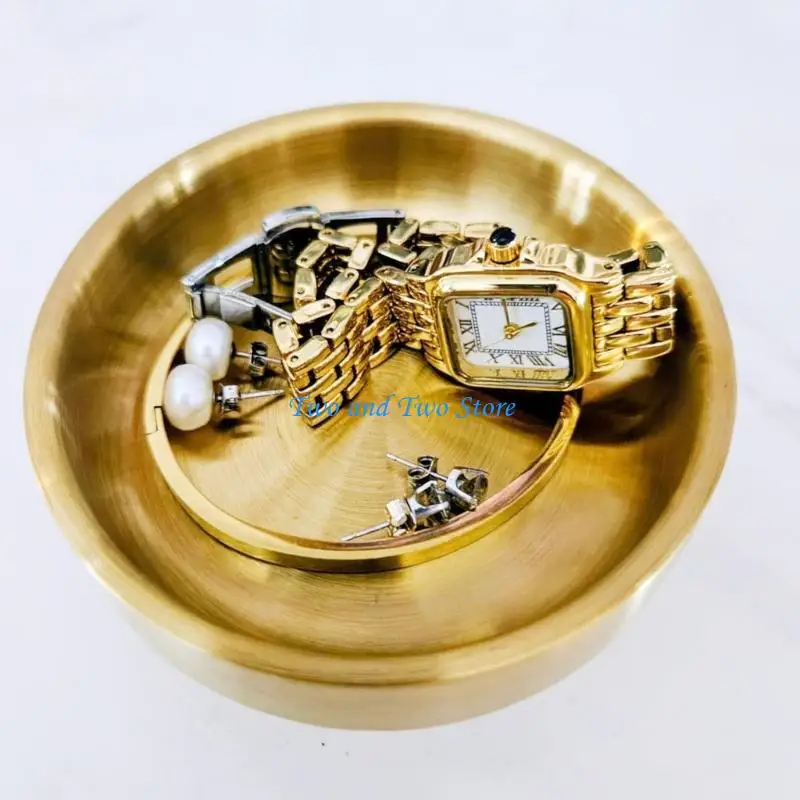 HX6F Modern Gold Stainless Steel Vanity Tray For Home Decoration Makeup Organiser