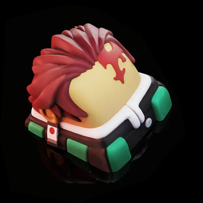 Demon Slayer keycaps, cute, stylish, and personalized cartoon creative Agatsuma Zenitsu 3D keycaps, gift for friends on holidays