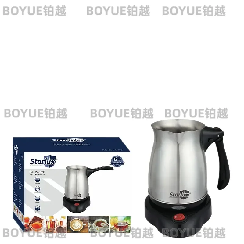 Electric Turkish Coffee Maker Stainless Steel Automatic Shut Off Fast Boiling Kettle for Home Brewing Tea Pot