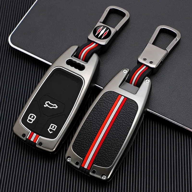 

Car key case cover key bag for Audi A1 A3 8v A4 B9 A5 A6 C7 Q3 Q5 Q7 TT holder shell auto keychain protect set accessories