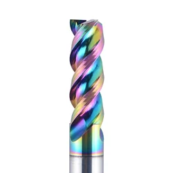 Dreanique 1pc 1-12mm 3 Flute Solid carbide Carbide Alloy End Mill, DLC Coating, U-Shaped Milling Cutter for Aluminium DAU3E