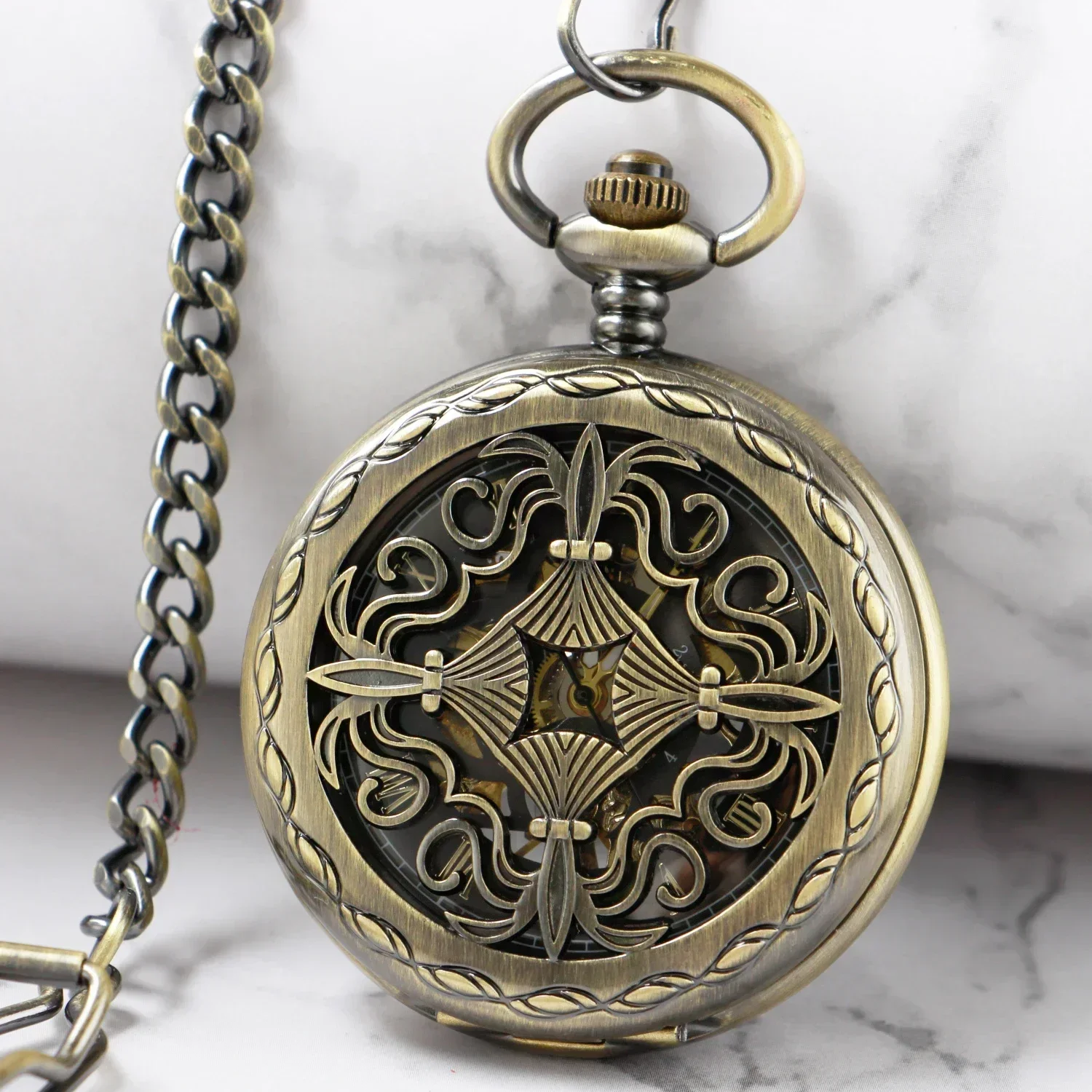 

NEW Antique Mechanical Hand Wind Pocket Watches Steampunk Men's Gentleman Suit Matching Pendant Watch Mens Gift PJX1632