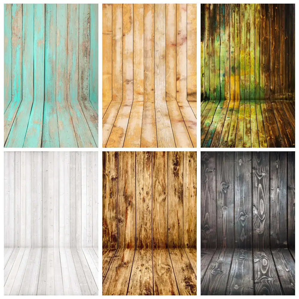 

Photography Backdrops Stand Wooden Board Decoration Grunge Retro Blue Planks Wall Floor Home Party Studio Photo Background Props