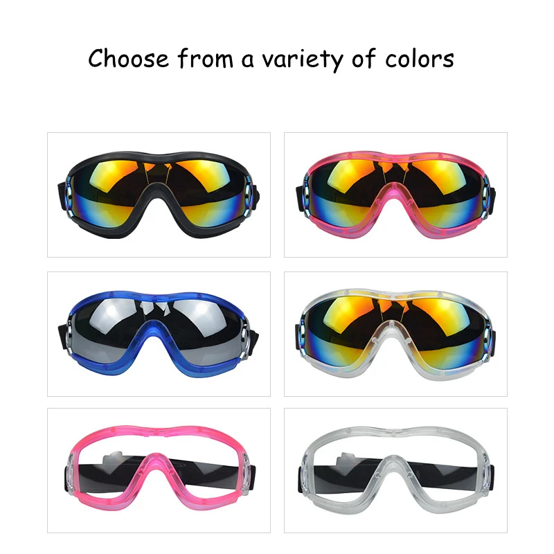 Pet Dog Adjustable Goggles Sunglasses Ski Glasses ，PC Lens PVC Frame Anti-UV Sun Glasses For Medium To Large Breed Dogs EyeWear