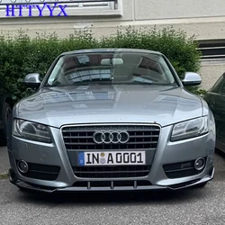HTTYYX 3PCS Gloss Black Front Bumper Splitter Lip Diffuser Body Kit Spoiler Guard Fit For Audi A5 B8 Quattro 2008 2009 2010 2011