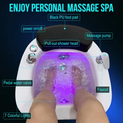 Bassin de massage des pieds pour pédicure, spa, bain de trempage, grand, portable