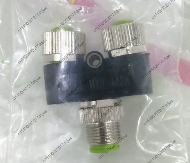 2PCS  M12-442a y-connector, three-way 4-core conversion head, one male to two female