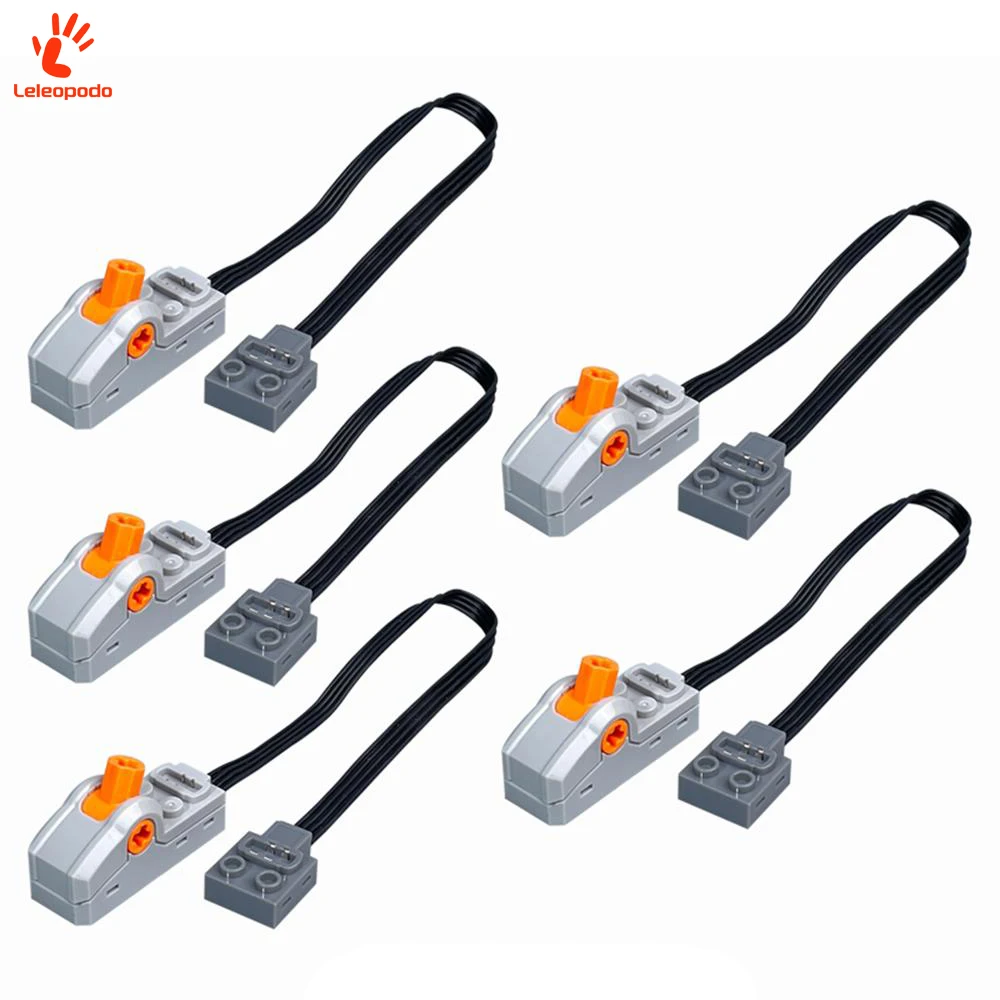 1/2/5/10 قطعة أجزاء وظائف الطاقة التقنية قطبية التحكم التبديل MOC اللبنات 8869 ل مصباح ليد ربط خط 8870 المحركات #5