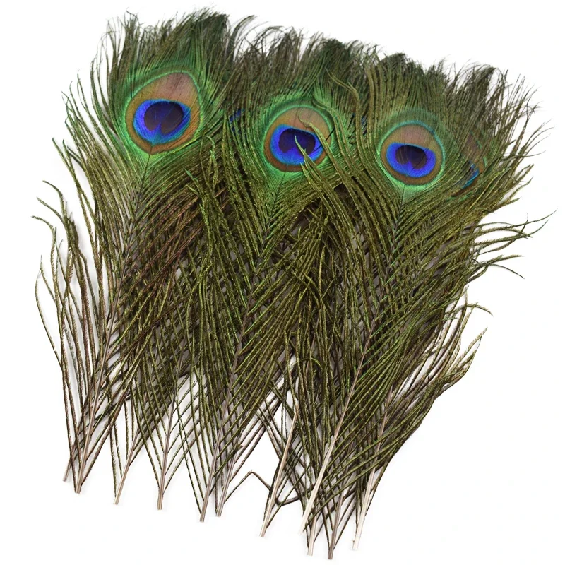 Wholesale Peacock Feather 25-50cm Natural Color Peacock Feathers for Crafts Wedding Carnival Home Vase Decoration Accessories