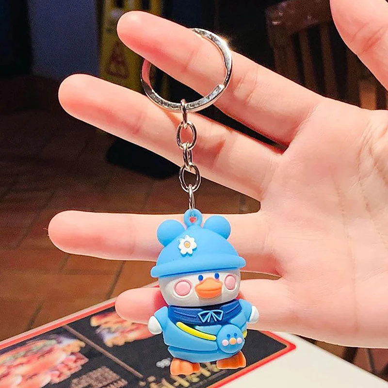 Mochila dos desenhos animados Duck Keychain, Pingente Criativo, Pequeno Presente, Decoração Do Carro, Saco De Compras, Bonito