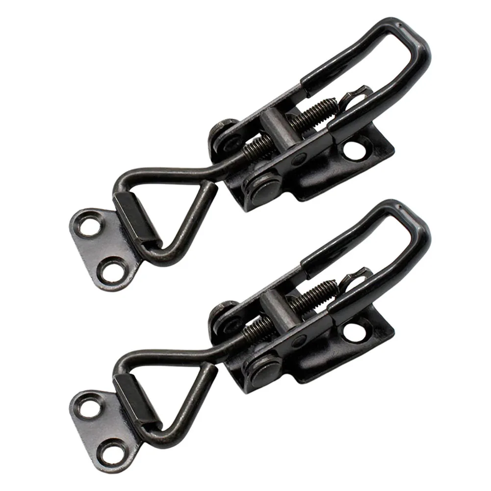 Parts Toggle Clamp 396lbs Adjustable Black Fittings For Cabinets GH-4002 Hasp Catch Clip High Carbon Steel Useful