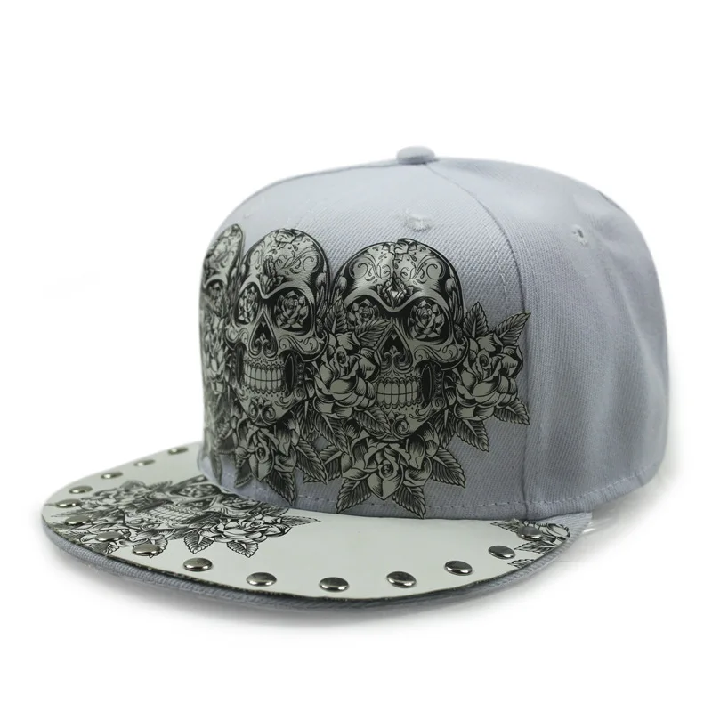 Gorras de béisbol con remaches de lujo para hombres y mujeres, sombreros de Hip Hop, Snapback, baile callejero, moda, sombrero plano