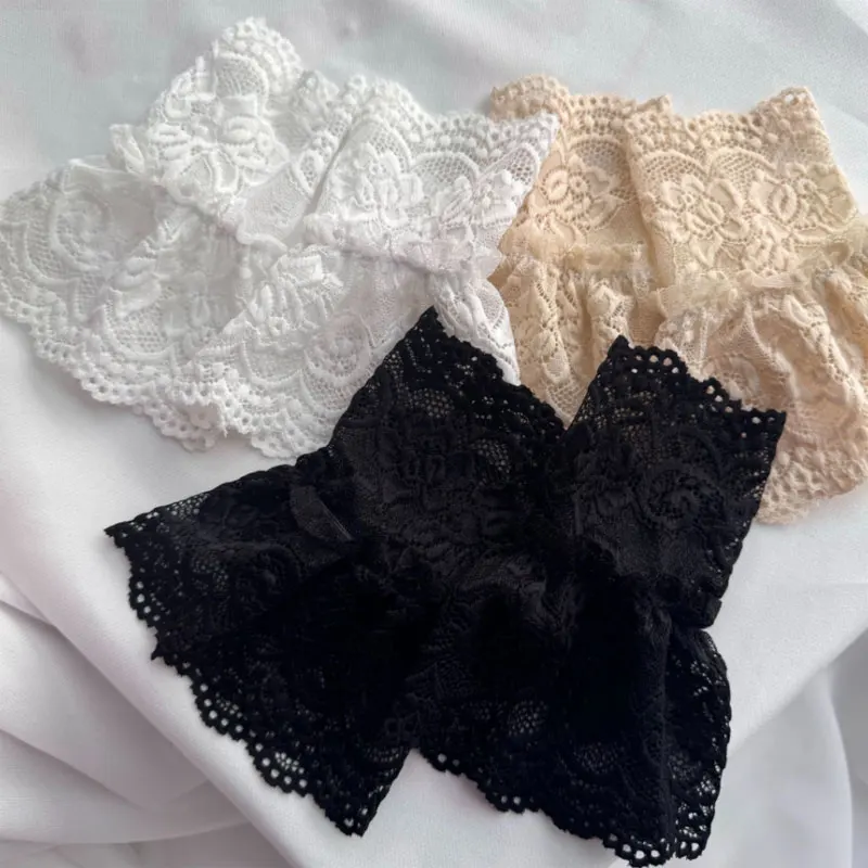 

Outdoor Women Half Fingers Mesh Lace Gloves Female Elegant Dance Driving UV-proof Sun Protection Fishnet Lace Gloves