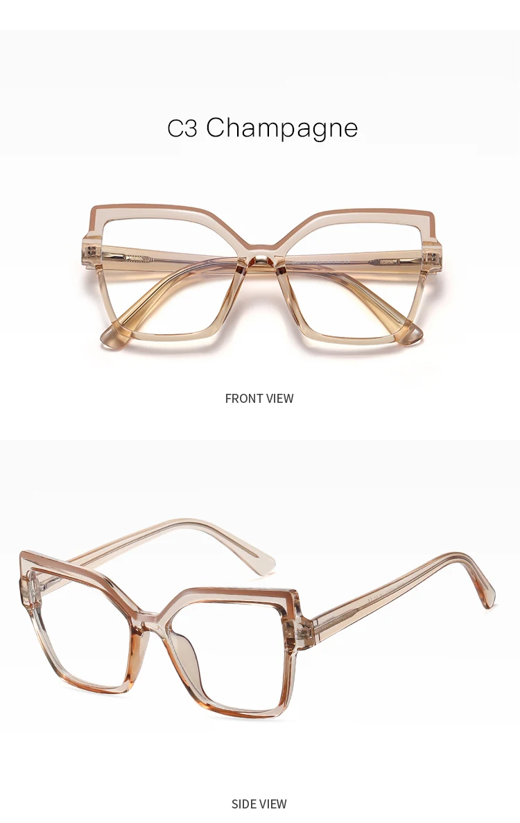 Legierung Rahmen Brille Vollrand Brillen Frauen Frühling Scharniere Kurzsichtig Oculos De Grau Brille 95977 – Detail 16