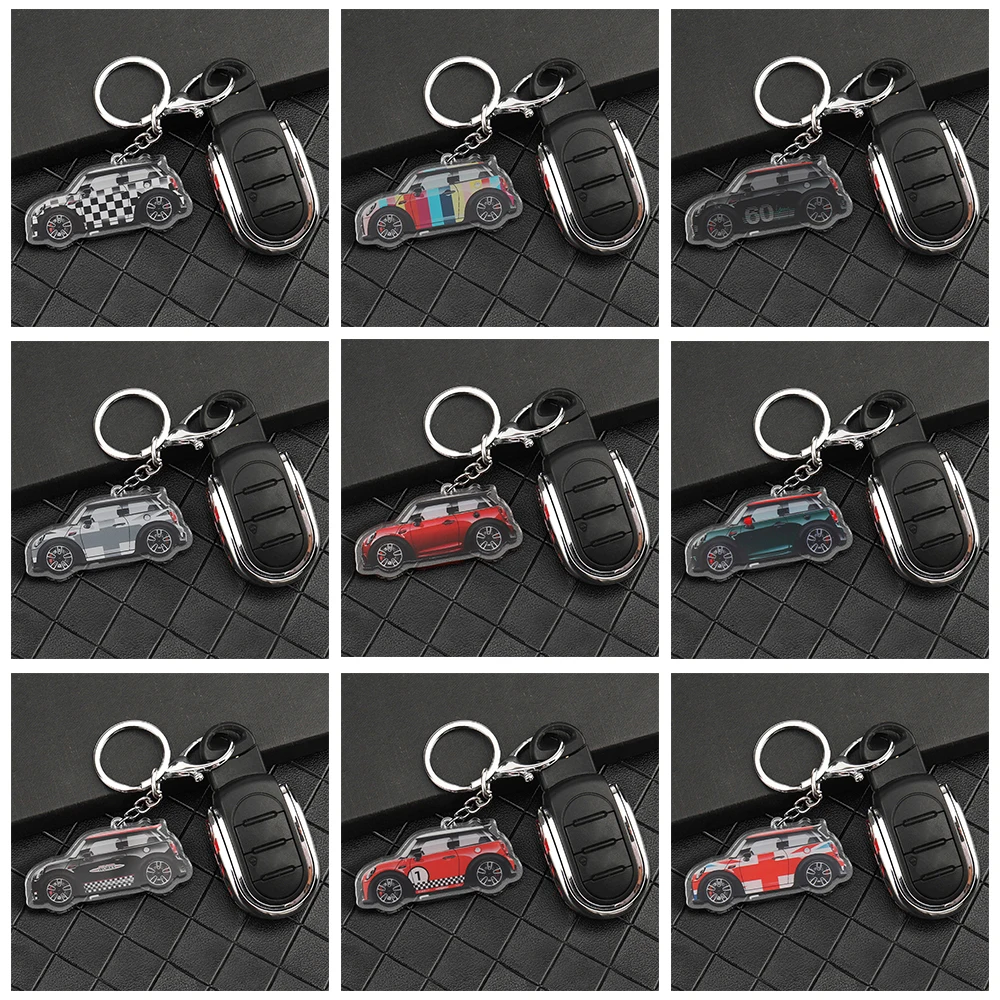 Car Key Chain For Mini Cooper Creative Keychain F55 F56 R56 R60 Universal Auto Metal Bag Charms Key Ring Part Accessories