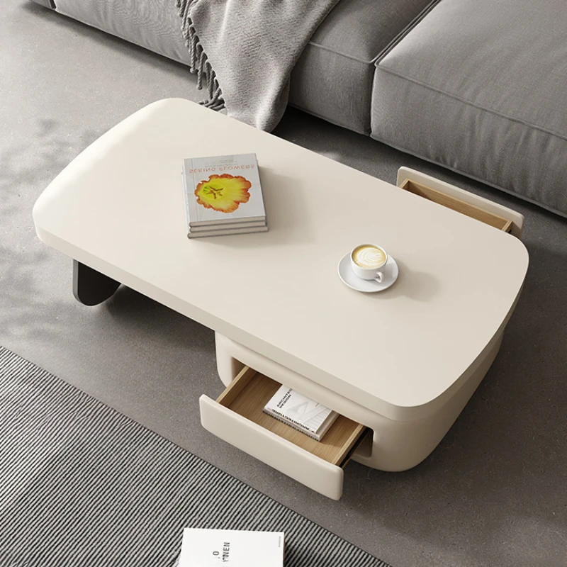 Smart Modern Coffee Tables Design Clear White Living Room Coffee Table Sofa Side Floor Couchtisch Wohnzimmer Furniture For Home