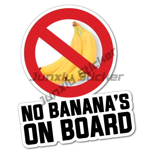 

No Bananas on Board Sticker Decal Boat Fishing Tackle