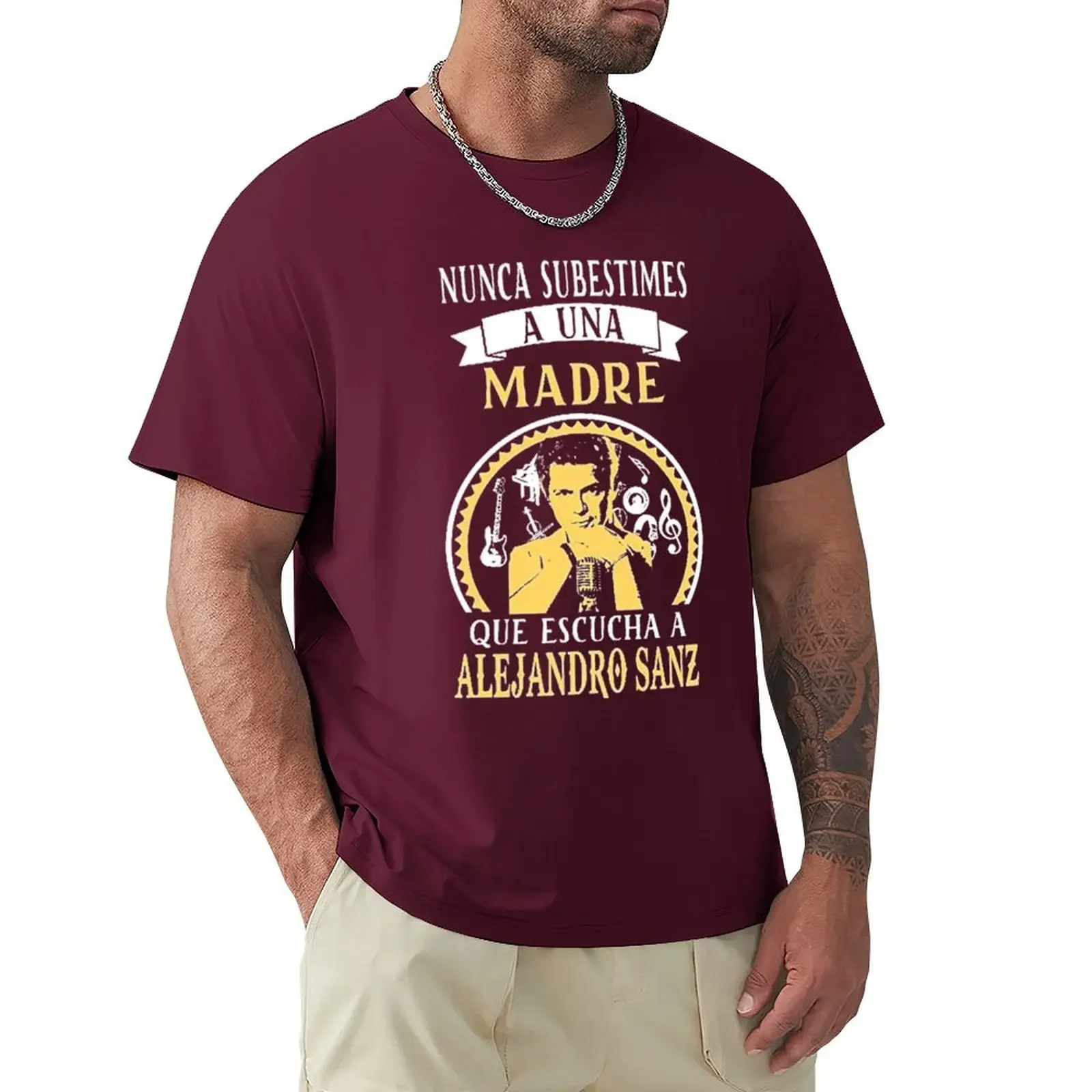 Alejandro dini Sanz Nunca Subestimes Madre Escuchar T-Shirt cotton hippie clothes t shirts for men graphic new in tops & tees