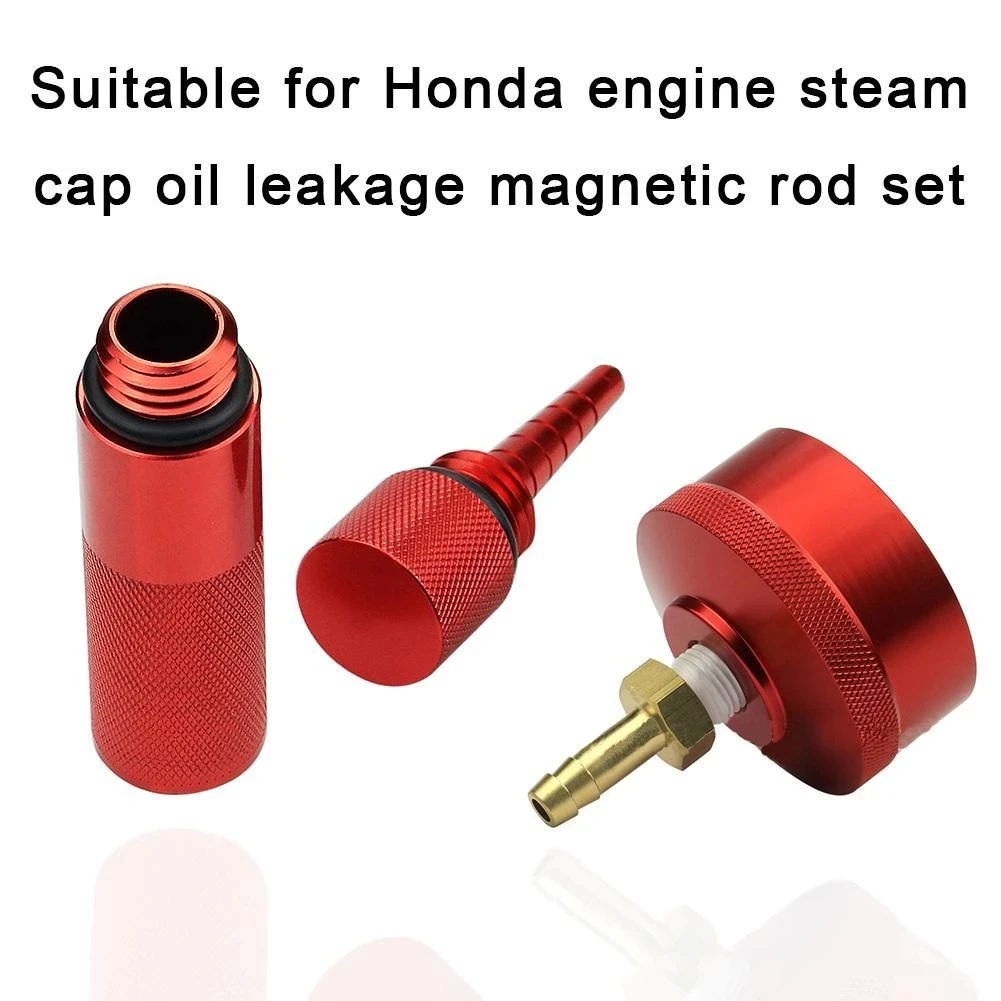 MX 4pcs/set Extended Run Gas Cap Brass Hose Fitting Oil Funnel Magnetic Dipstick for Honda Generator EU2000i EU1000i