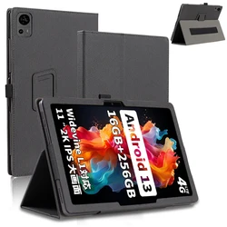 for Teclast T60 Cases Fabric Texture PU Leather Magnet Flip Sleeve Foldable Stand Shockproof Pouch with Pen Belt Wristband