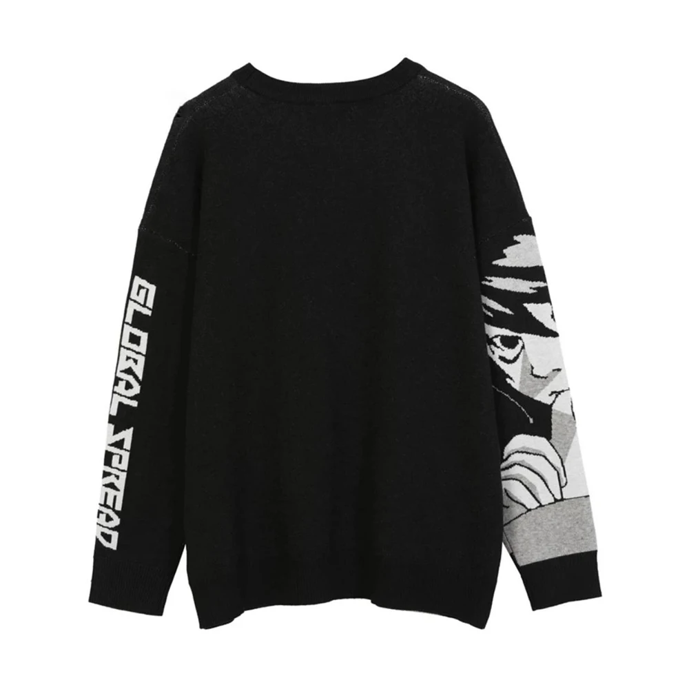 Autumn Women Vintage Knit Sweater Harajuku Kawaii Winter Clothes Oversized Sweaters Gothic Long Sleeve Tops Goth Y2k Streetwear