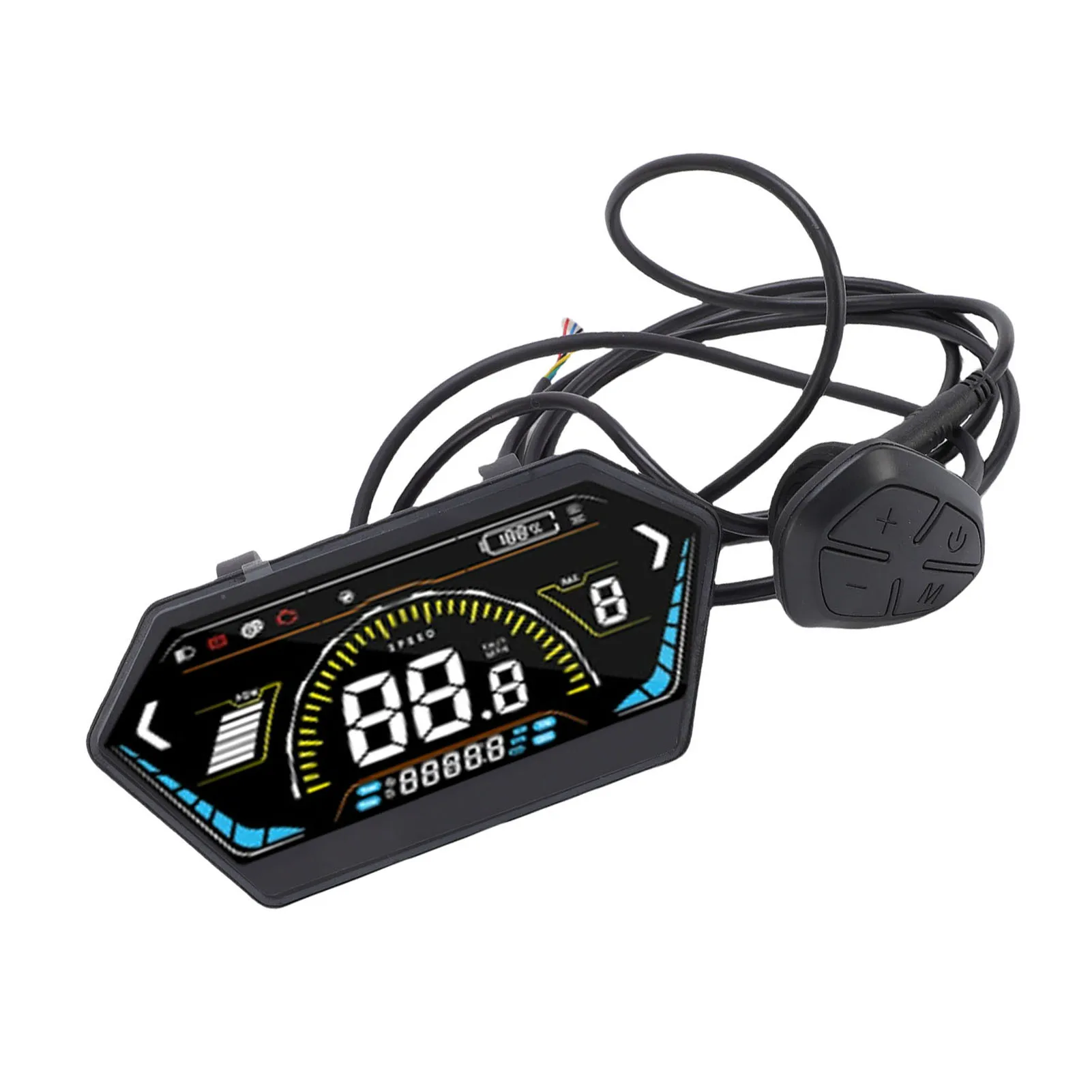 

UKS6 Electric Bike LCD Display Meter Color Display Waterproof Electric Scooter Control Panel Cycling Computer with SM Connector