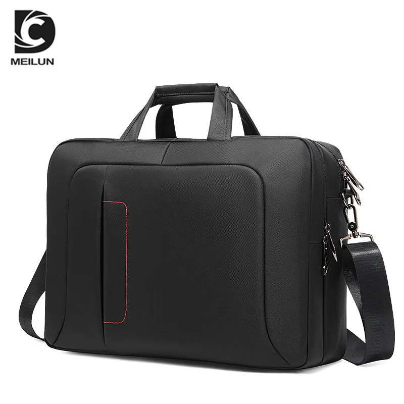 Men's waterproof and wear-resistant Oxford cloth handbag, 15.6-inch computer storage briefcase, business shoulder bag