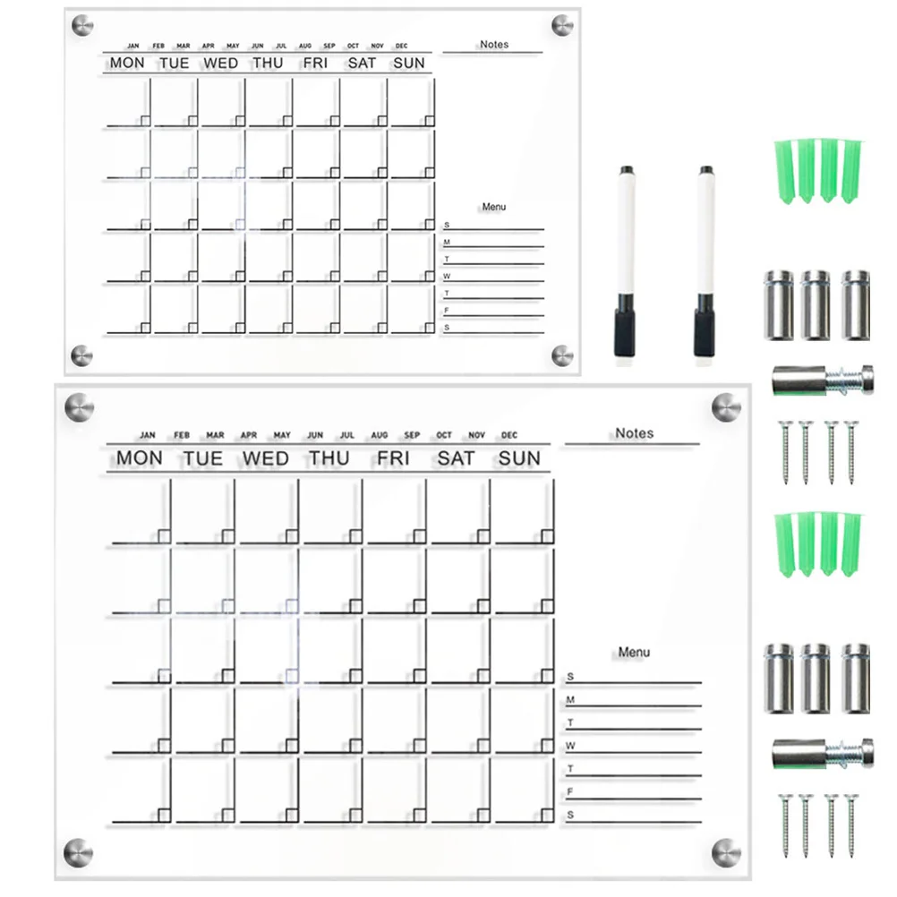 1Set Transparent Message Board Simple Handwritten Note Board for Kids Drawing Planning Wedding Party Multi Function Wipe Clean