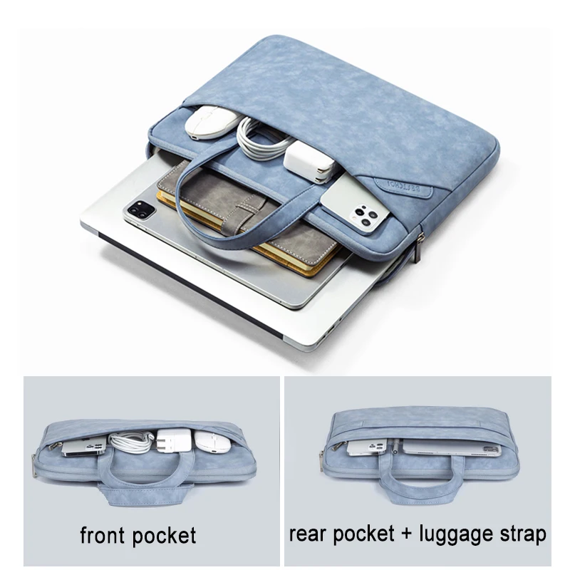 Laptop Bag for 16 inch MacBook Pro M5/M4/M3/M2 2026 Slim Carrying Case for Dell XPS 13 15 Surface Book The New Razer Blade 16 14