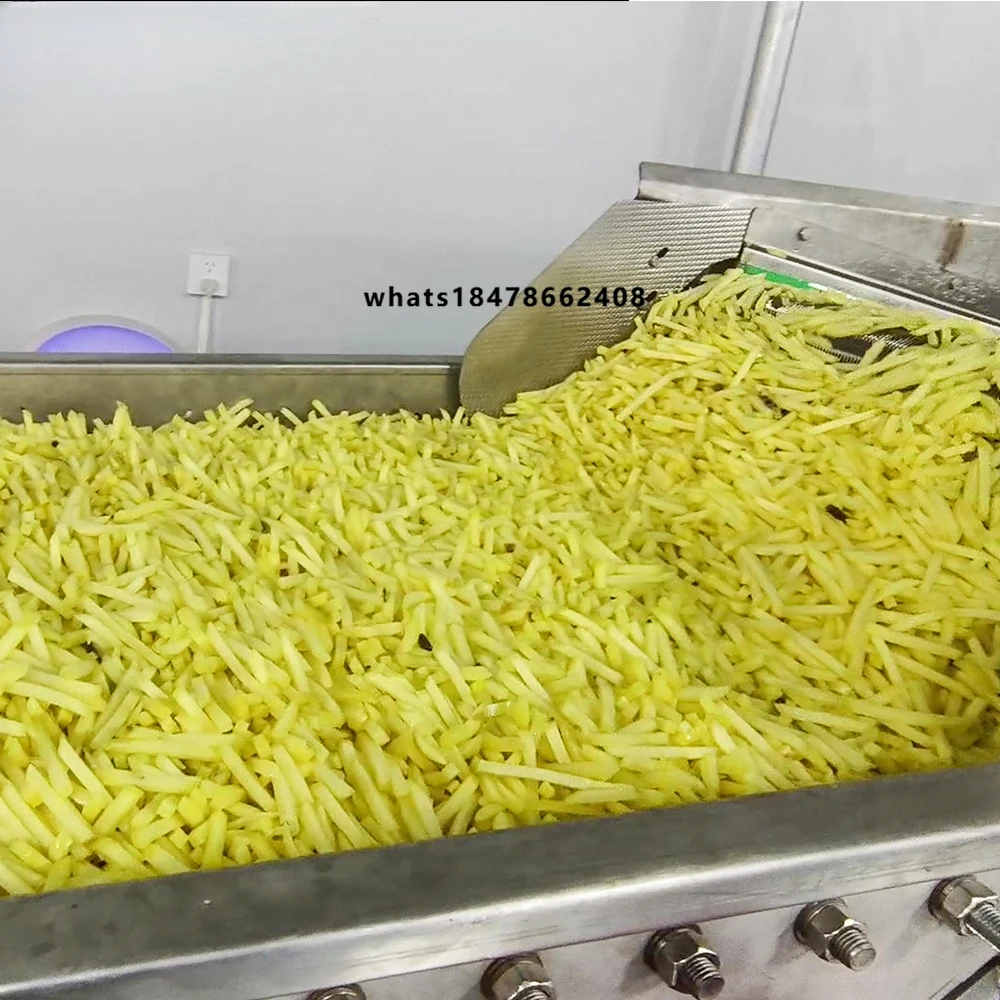 1000kg/h Fully Automatic Industrial Frozen French Fries Production Line Cassava Fresh Finger Potato Chips Making Machine