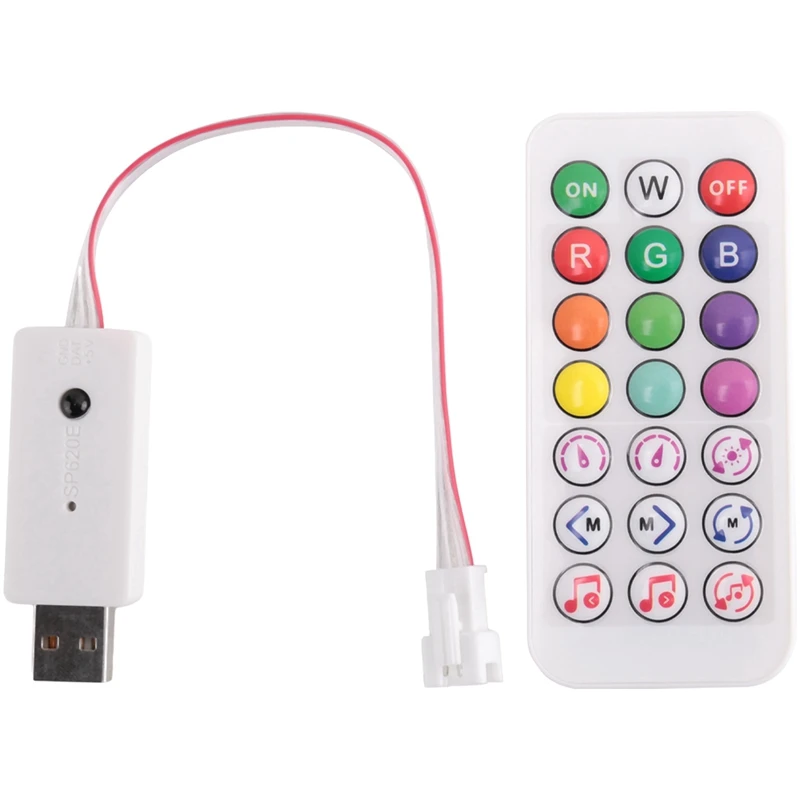 DC5V SP620E USB Bluetooth Music Pixel Controller Component RF Remote For WS2812 RGB Led Strip Light Tape