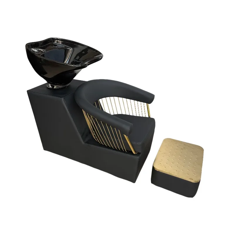 Best Selling Modern Design Adjustable Shampoo Bowl and Chair Economically Priced Portable Hair Salon Furniture for Bathroom Use